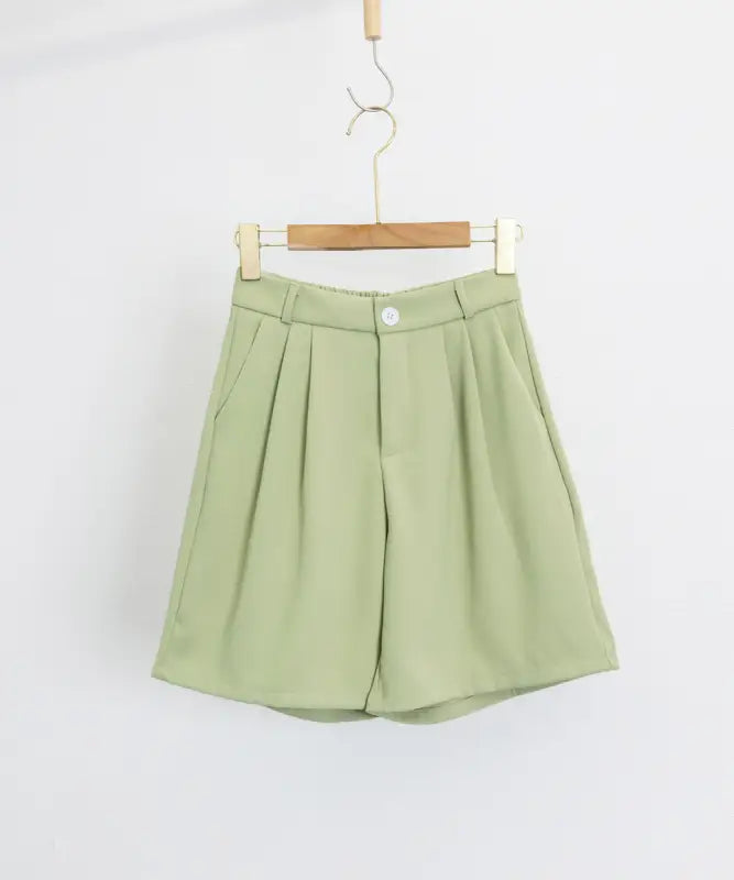 5分丈-タックショートパンツ-レディース