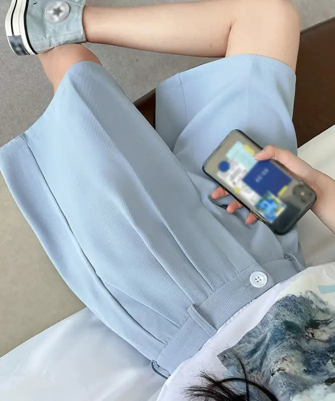 5分丈-タックショートパンツ-レディース