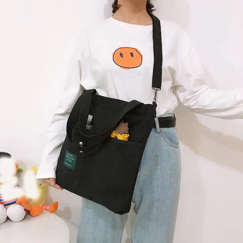 キャンバス-トートバッグ-2way-軽量