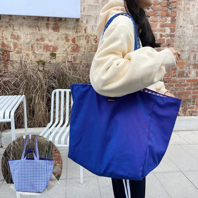 キャンバス-トートバッグ-リバーシブル
