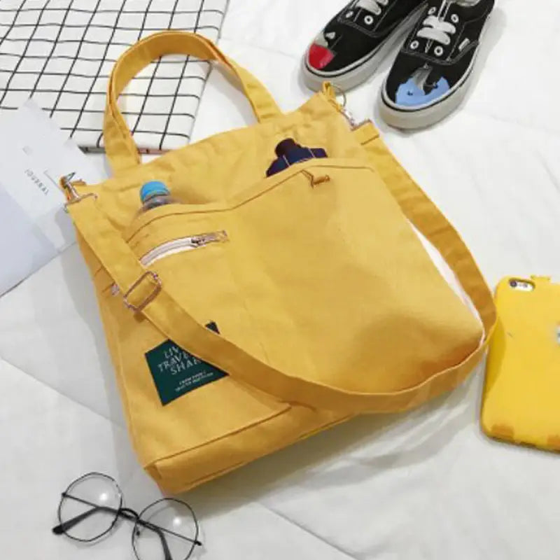 キャンバス-トートバッグ-2way-軽量