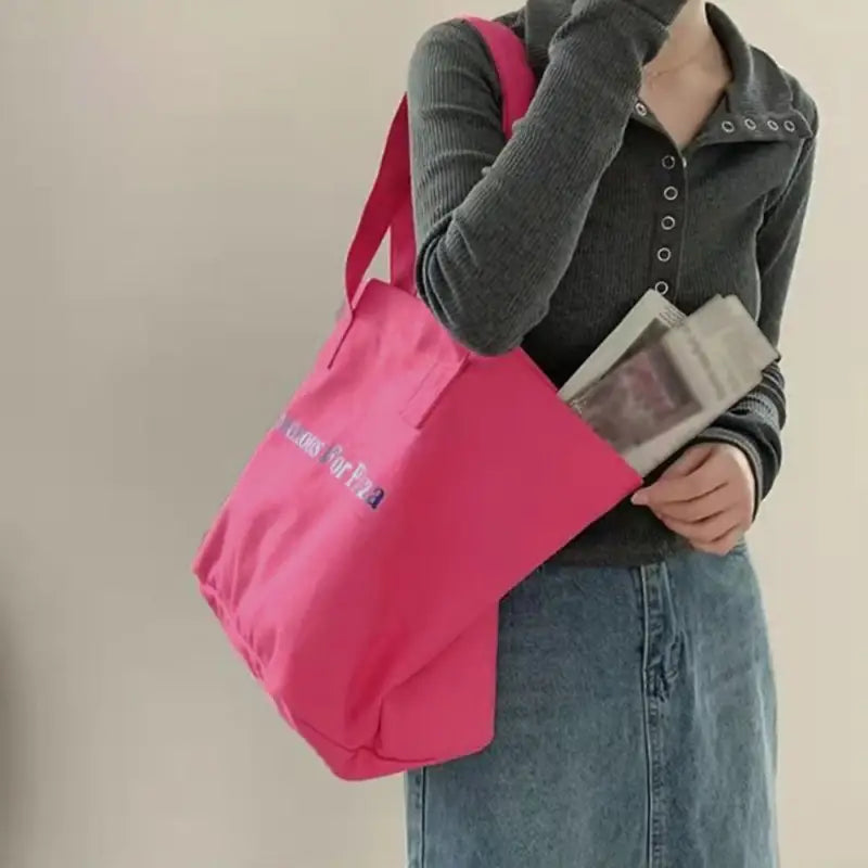 キャンバス-トートバッグレディース大容量