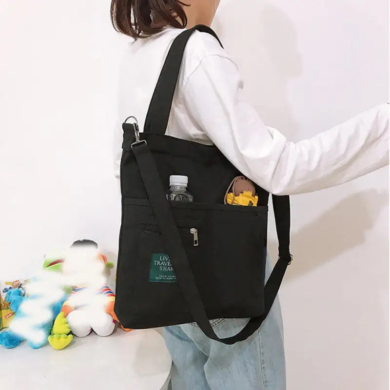 キャンバス-トートバッグ-2way-軽量