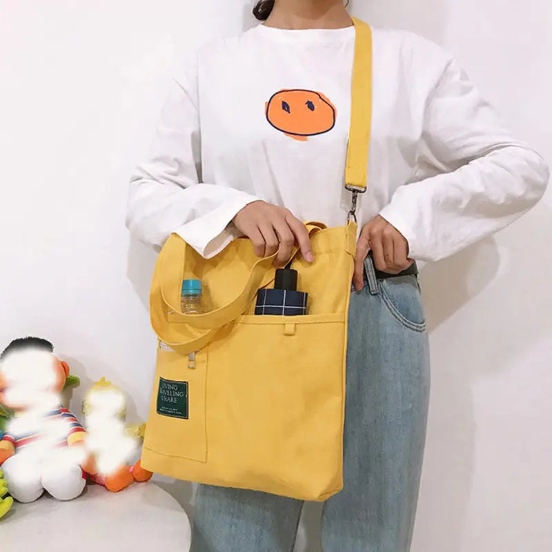キャンバス-トートバッグ-2way-軽量