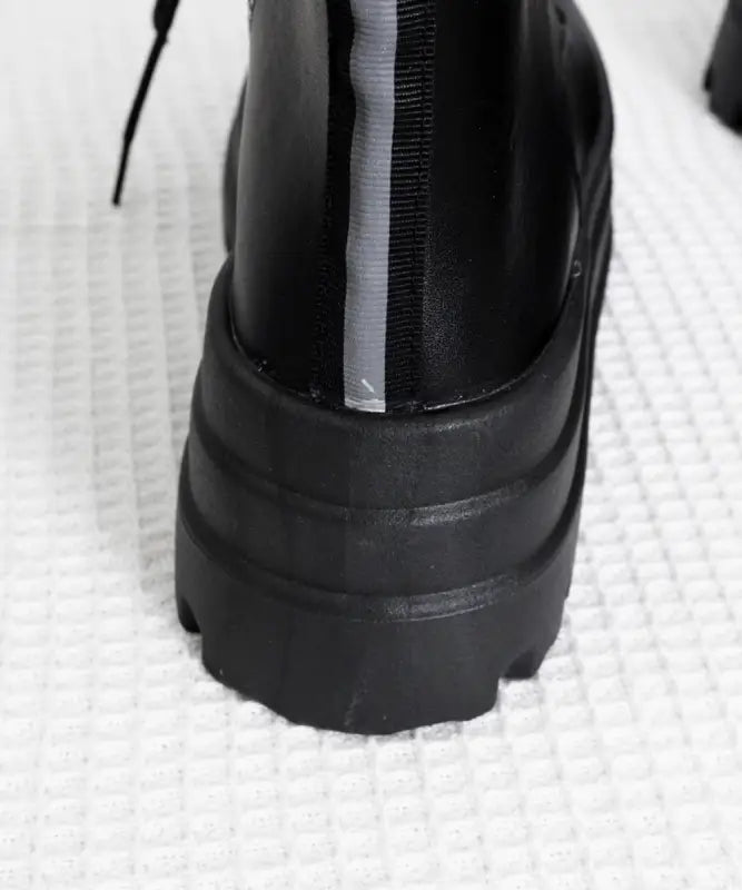 ショートブーツ厚底 ワークブーツ美脚脚長 - 83RAJL-015 その他(靴) その他(靴)