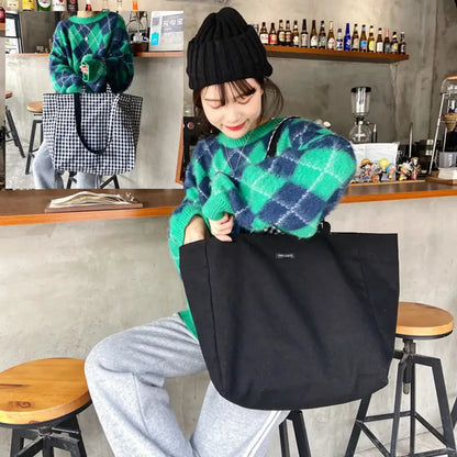 キャンバス-トートバッグ-リバーシブル