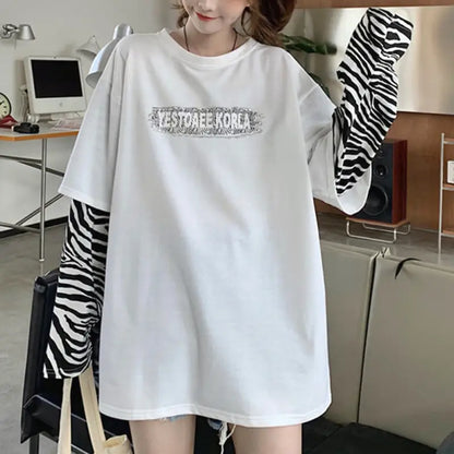 Tシャツ-レディース-トップス-重ね着風