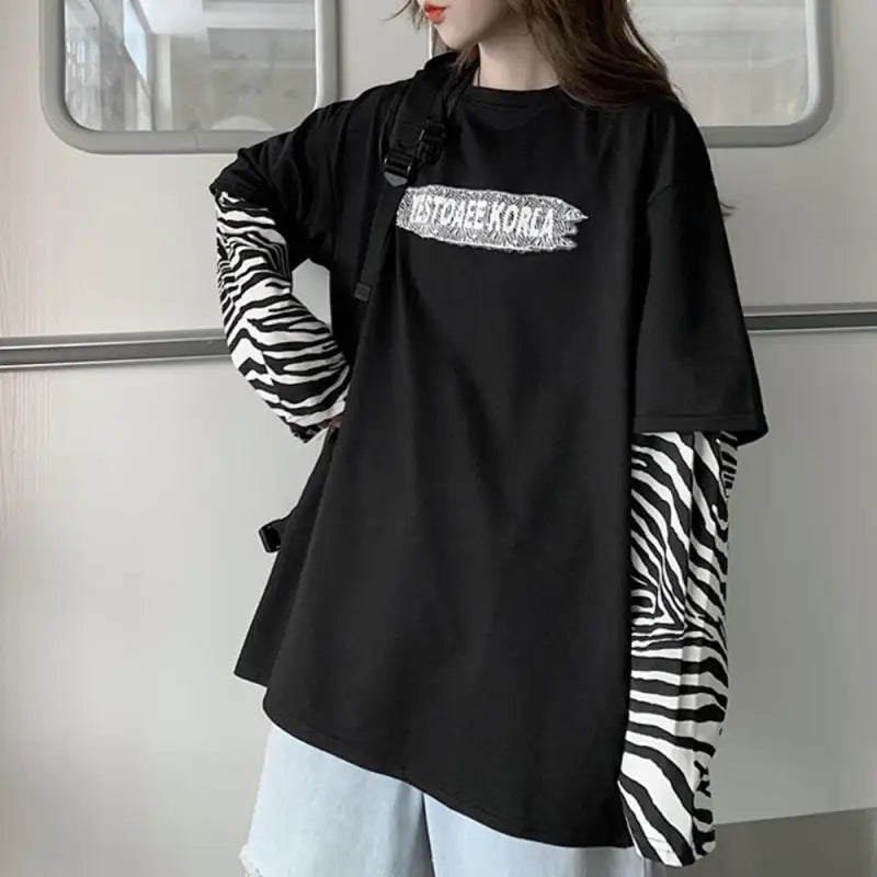 Tシャツ-レディース-トップス-重ね着風