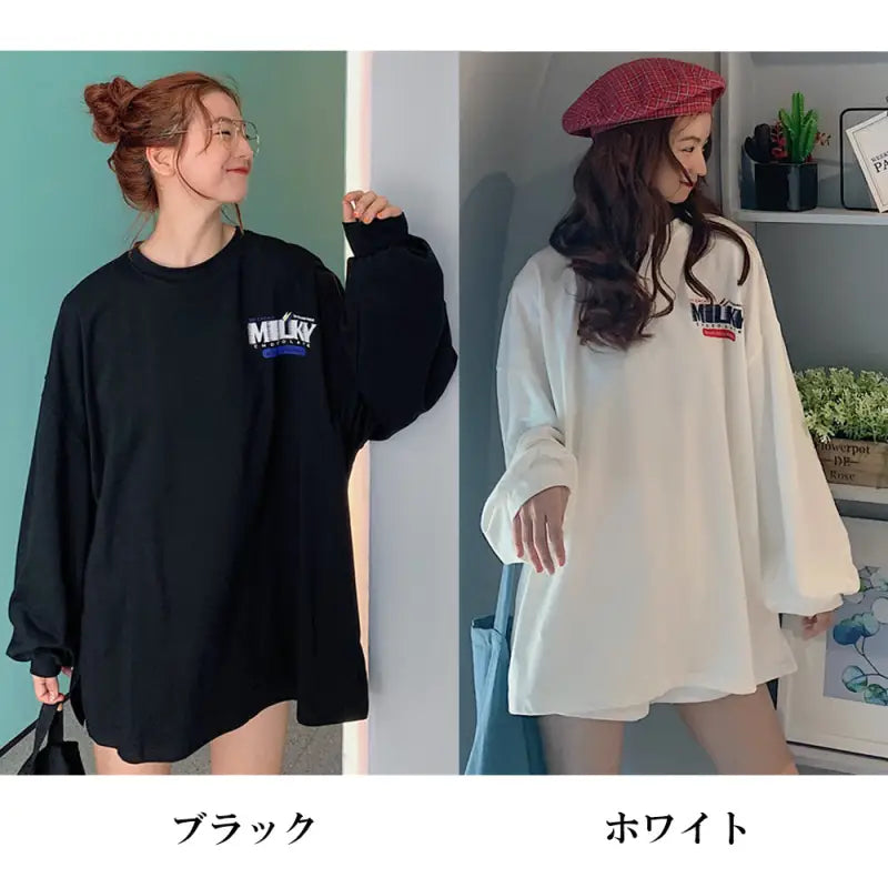 Tシャツ-レディーストップス-長袖