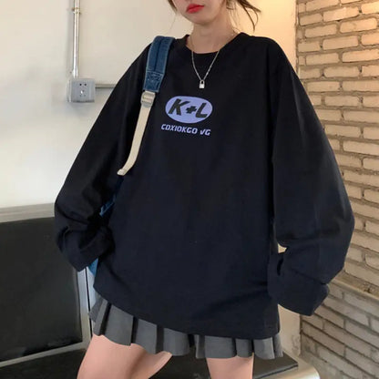 Tシャツ-レディース-長袖-韓国