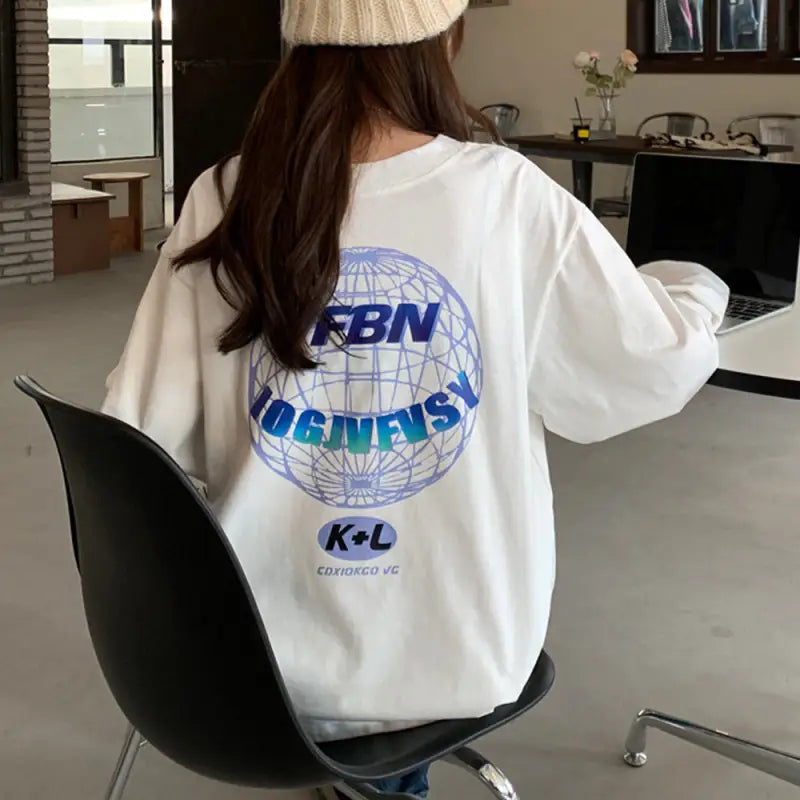 Tシャツ-レディース-長袖-韓国