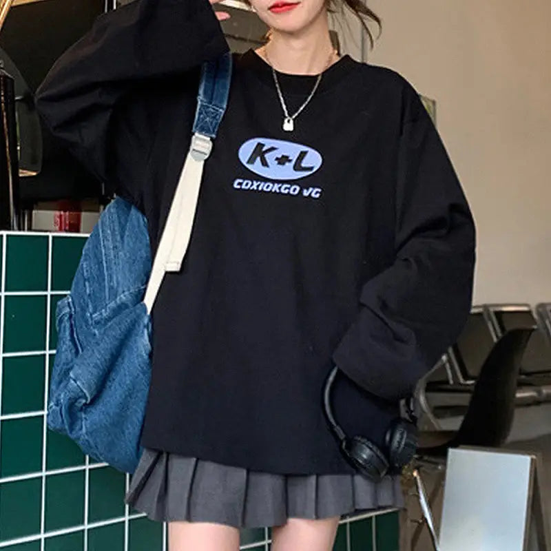 Tシャツ-レディース-長袖-韓国