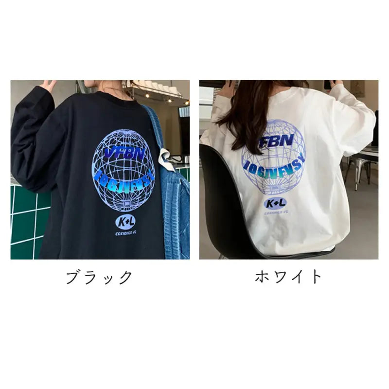 Tシャツ-レディース-長袖-韓国