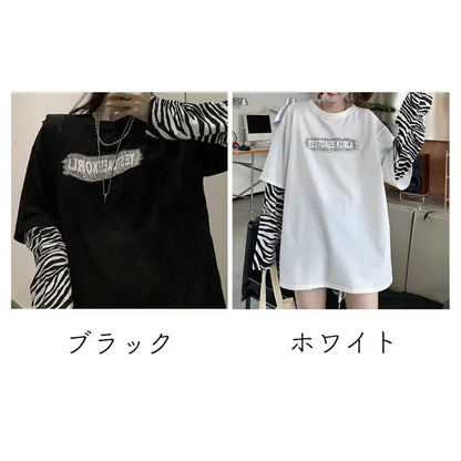 Tシャツ-レディース-トップス-重ね着風